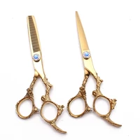 6 0 17 5cm 440c engraving hairdressers scissors barber makas thinning scissors cutting shears professional hair scissors c9005