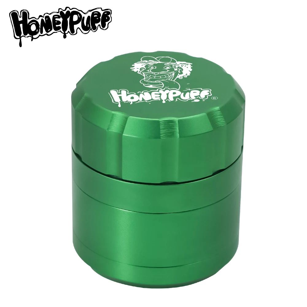 

HONEYPUFF 50MM 4-layer Black Tobacco Grinder Vanilla Smoking Accessories Aluminum Alloy Metal Vanilla Grinder Accessories