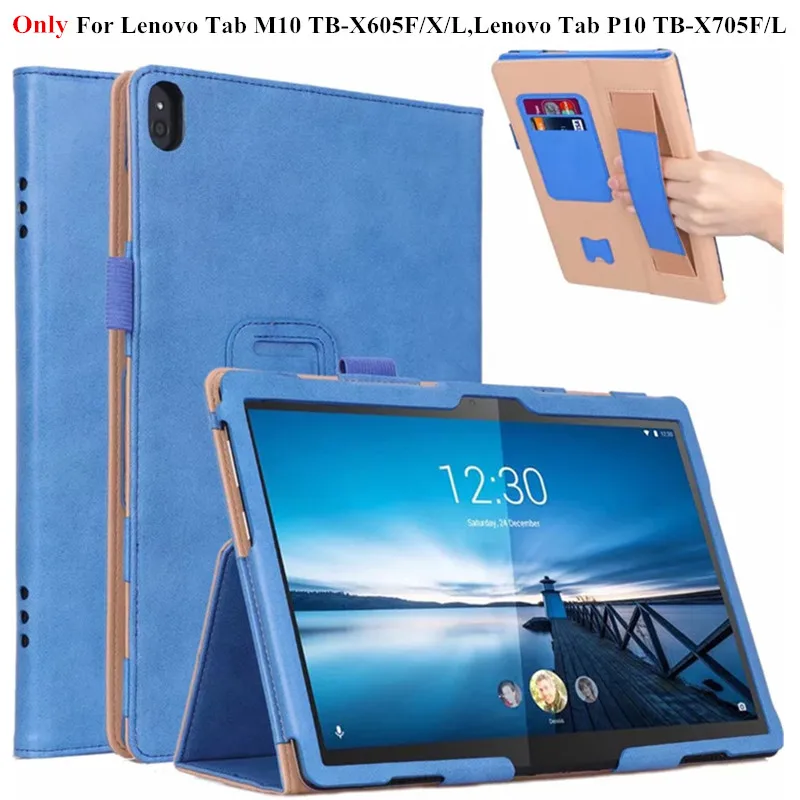 

Чехол для Lenovo Tab M10 Φ 10,1 дюймов, Роскошный чехол из искусственной кожи для планшета Funda Lenovo Tab P10