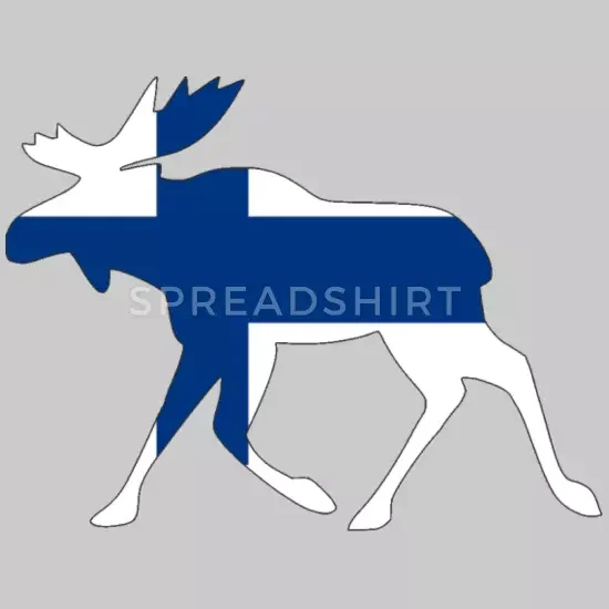 

Finland Flag Moose Elk Scandinavia Women's T-Shirt