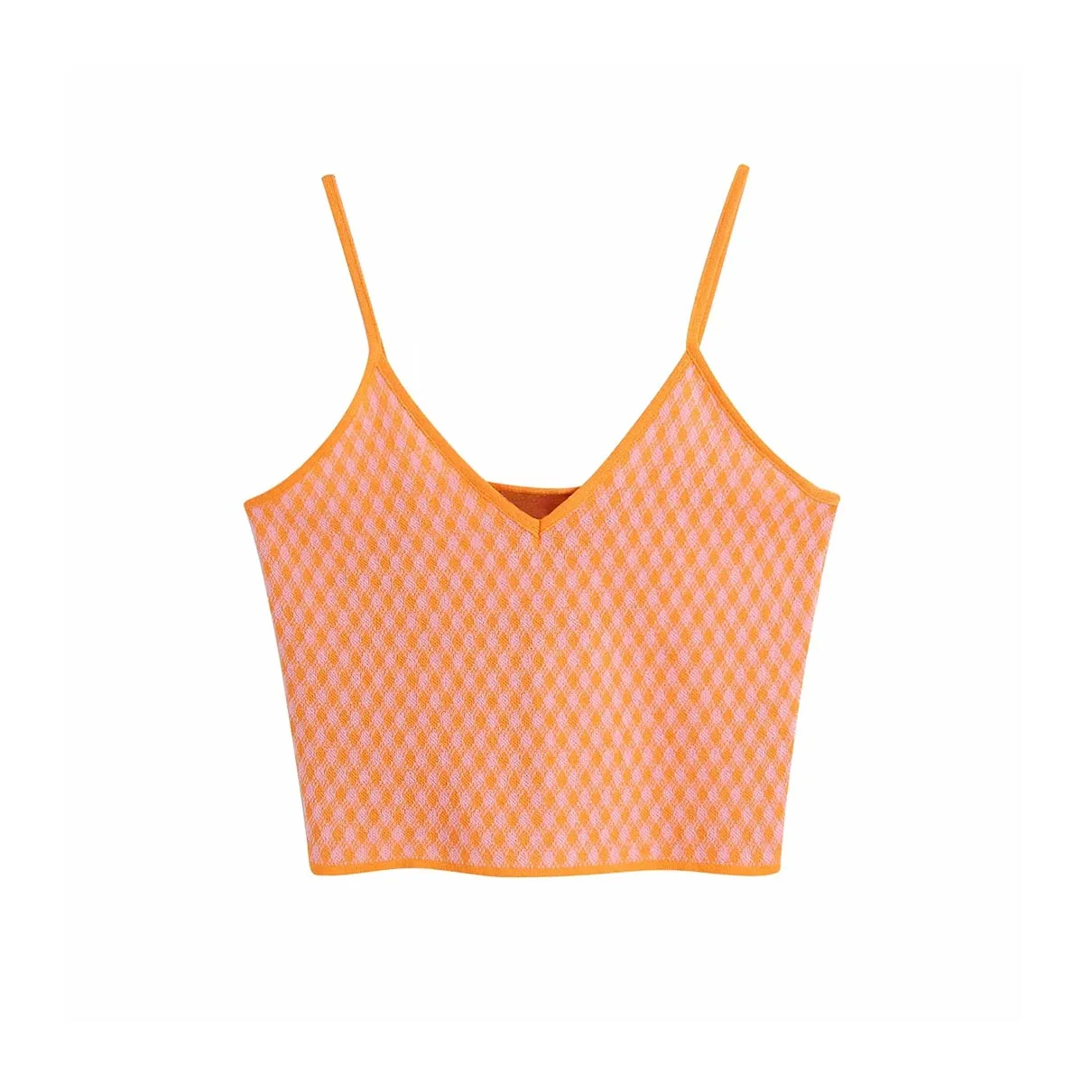 

Сексуальный укороченный топ без рукавов из полиэстера с V-образным вырезом DLDD183