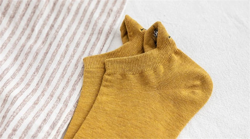 3PAIRS Kawaii Embroidered Expression Women Socks Happy Fashion Ankle Funny Socks Women Cotton Summer Candy Color