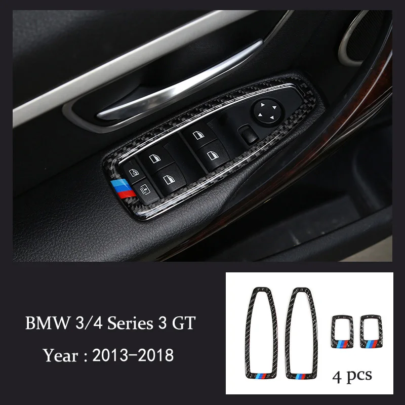Декоративные наклейки на панель подлокотника двери автомобиля 4 шт. для BMW серий
