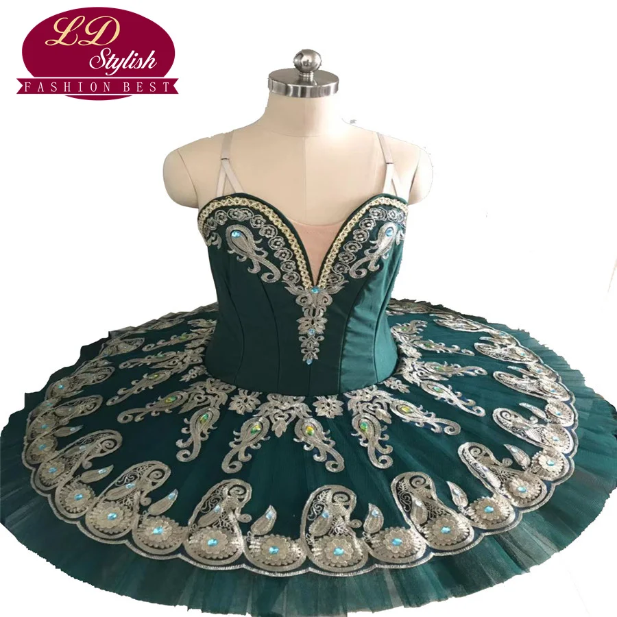 

Raymonda Professional Ballet Tutus Dark Green Princess Florina Classical Pancake Tutu Costumes Adult Professional Ballet