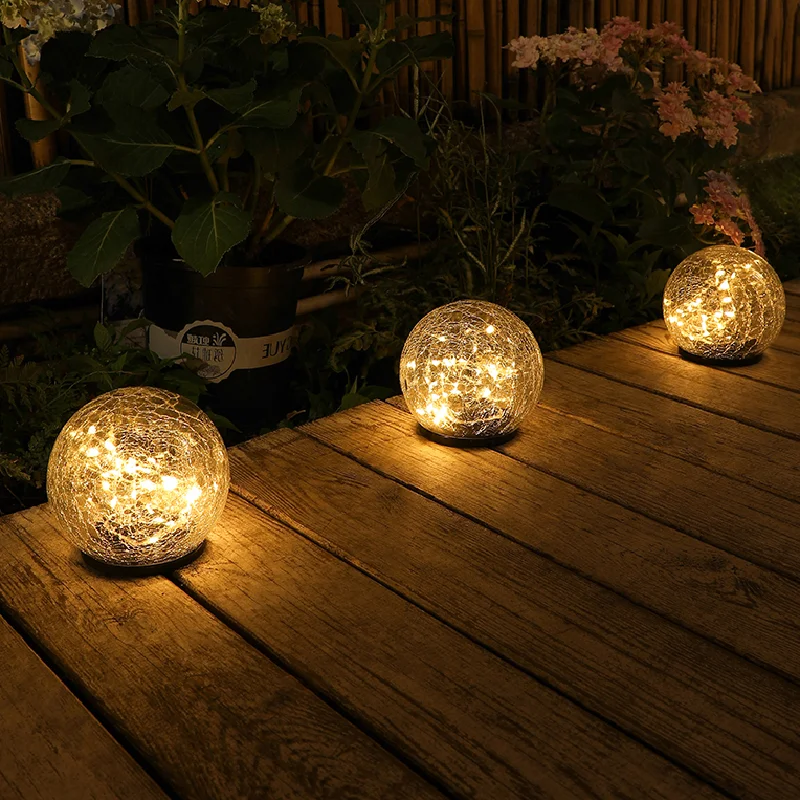 

LED Solar Buried Lights Outdoor Waterproof Glass Ball Lawn Lamps Garden Courtyard Road Christmas Decoration Solar Outdoor Light