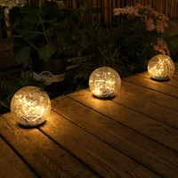 led solar buried lights outdoor waterproof glass ball lawn lamps garden courtyard road christmas decoration solar outdoor light