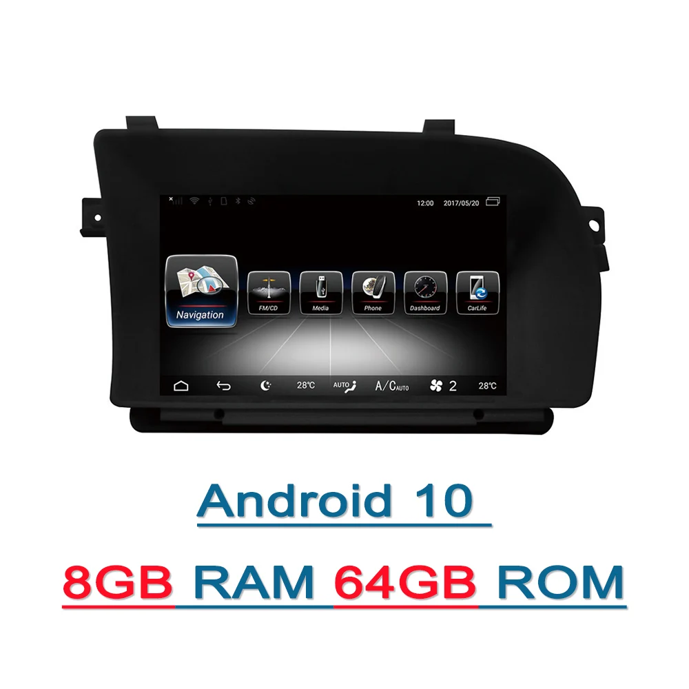 

For Mercedes Benz W221 W216 S221 S Class Android10 8GB RAM+128 Car GPS Navigation Head Unit Radio Multimedia Player Auto Stereo