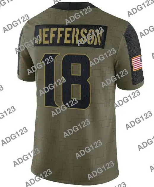 

embroidery Minnesota Men Justin Jefferson 2021 Salute To Service Limited Jersey
