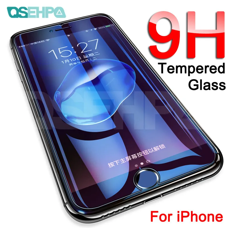 9H защитное стекло на iPhone 8 7 6 6S Plus iPhone X XR XS Max 5 5S SE 4 4s закаленное защитное стекло для экрана