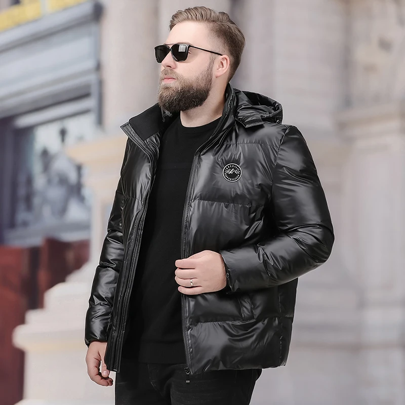 Зеленая теплая зимняя куртка 10XL Мужская брендовая одежда мужское хлопковое