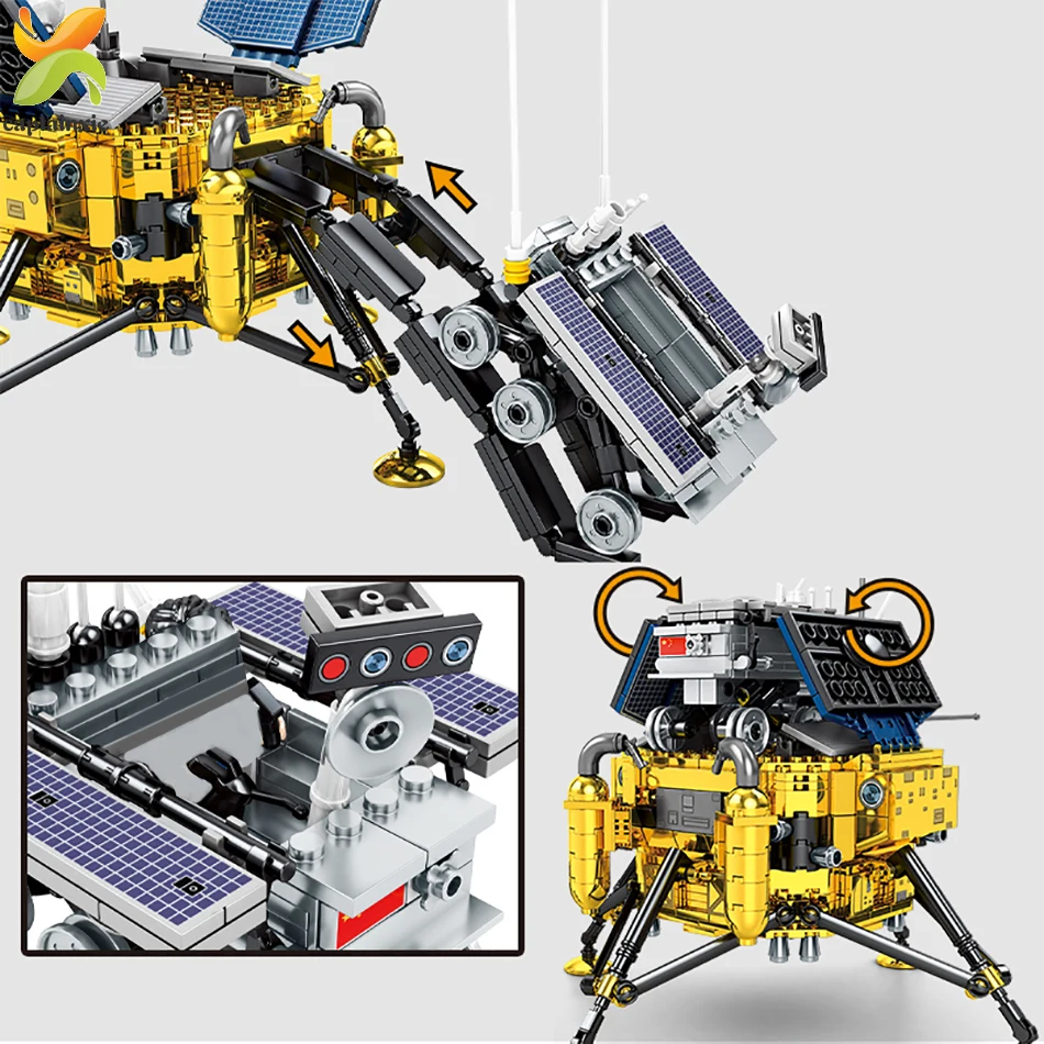 702 шт. космическая авиация лунный зонд челнок космический корабль строительные