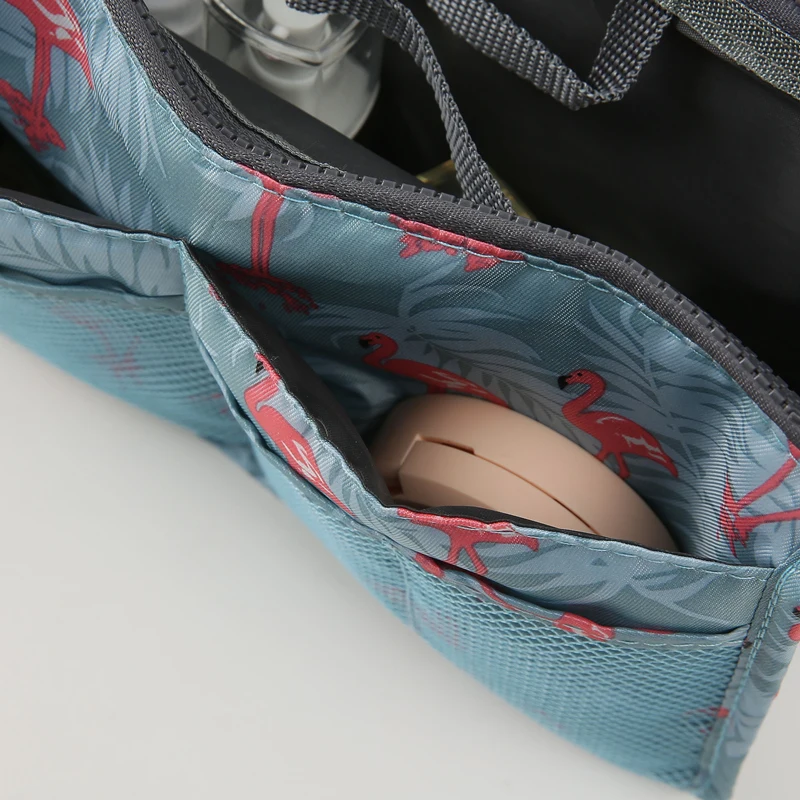 New Travel Make up Bag Handbag Liner Organizer Insert Bags Women's Toiletry Kits Ladies Double zippe Color Cosmetic | Дом и сад