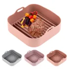 Силиконовый горшок для фритюрницы, многофункциональные воздушные фритюрницы, аксессуары для духовки, корзина для хлеба, жарки, курицы, пиццы, посуда для выпечки, обычная выпечка