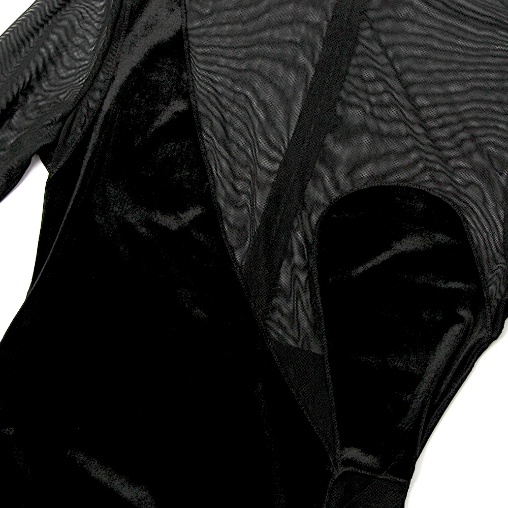 

corset see through workout sexy long sleeve sheer for women black one piece jumpsuits