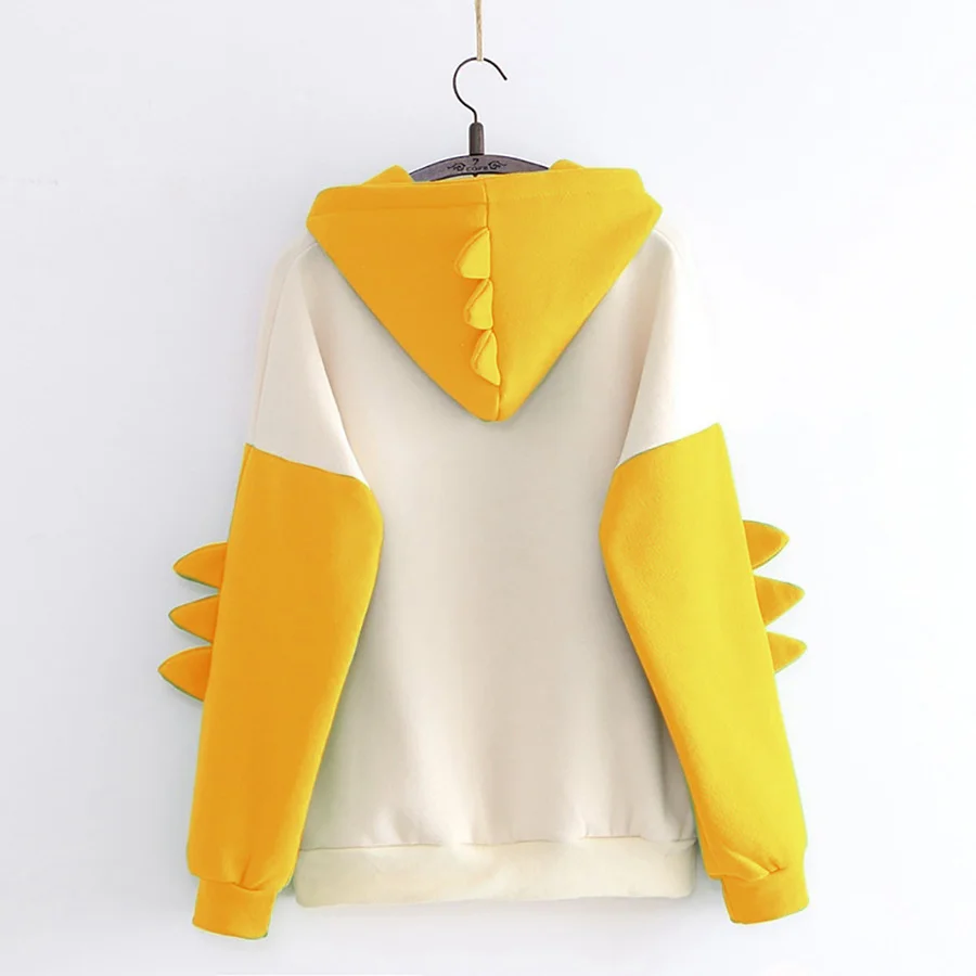 

2021 Cute Hoodie Sweater Woman Y2k Tops Clothes Spring and Autumn Dinosaur Cartoon Pattern Knitted MultiColor Sweater Pullovers