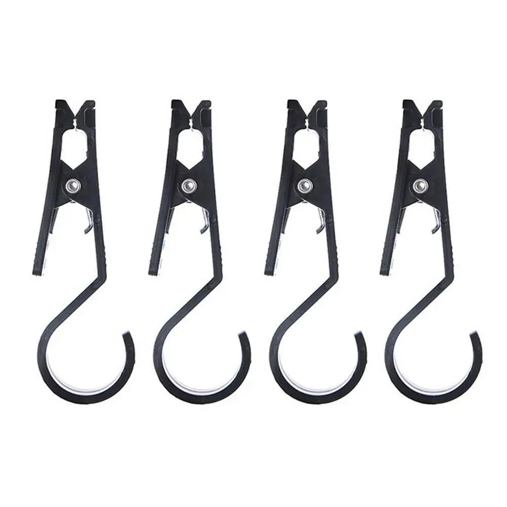 

4 Pcs/Set Tent Canopy Cloth Clip Hook Holder Portable Multifunctional Outdoor Pegs Tool Camping Supplies Tent Tools Accesso G1Q0
