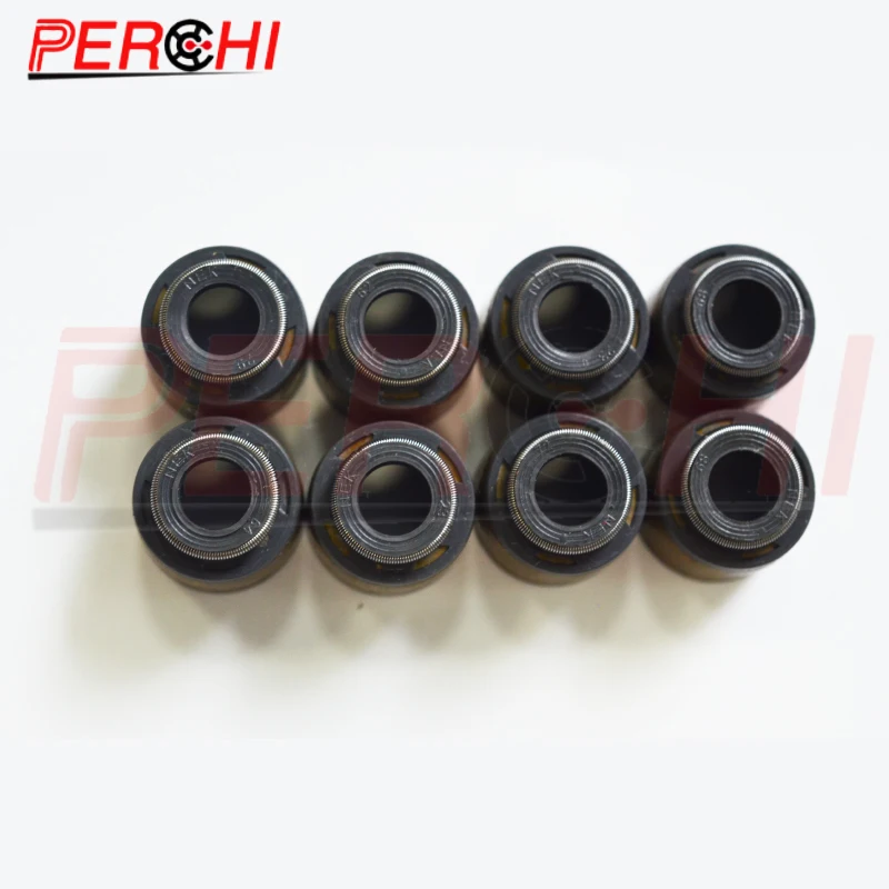 Набор сальников клапанов из 8 штук для Mitsubishi 4D55 4D56T 4G32 4G54V32 4G63-8V/P03 6G72V33-12V MD197467 Galant Saloon (E1_A) 1983 и выше.