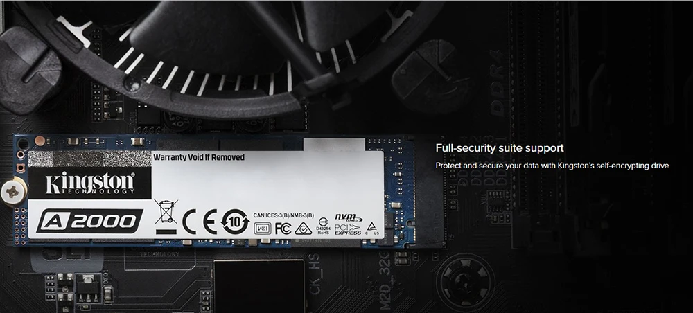 Kingston Внутренний твердотельный накопитель на жестком диске 250G 500G 1 ТБ A2000 NVMe PCIe M.2 2280 SSD NVMe SSD для ПК Тетрадь ультрабук