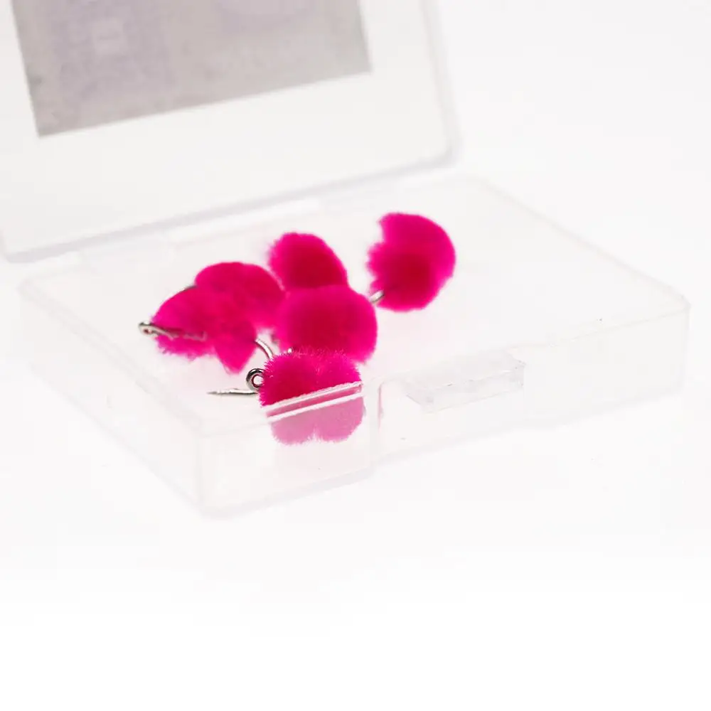 Wifreo 10 шт. 12 # яйцо Fly крюк ярко-розовые рыболовные крючки в виде мухи для ловли