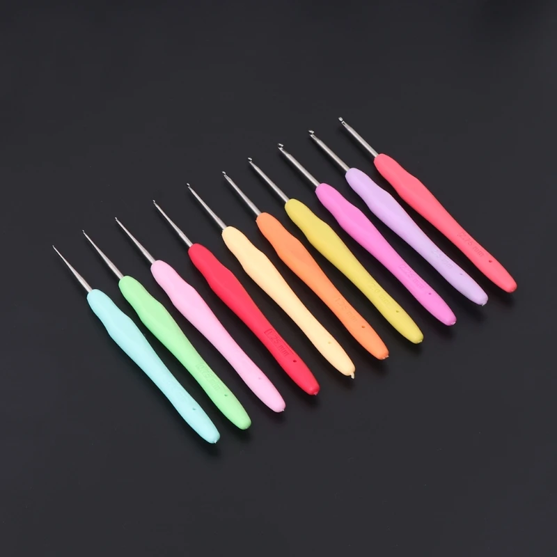 LOKI7 1 PC Metal Knitting Needles Crochet Hooks Tool With Ergonomic Grips 0.5-2.75mm | Дом и сад