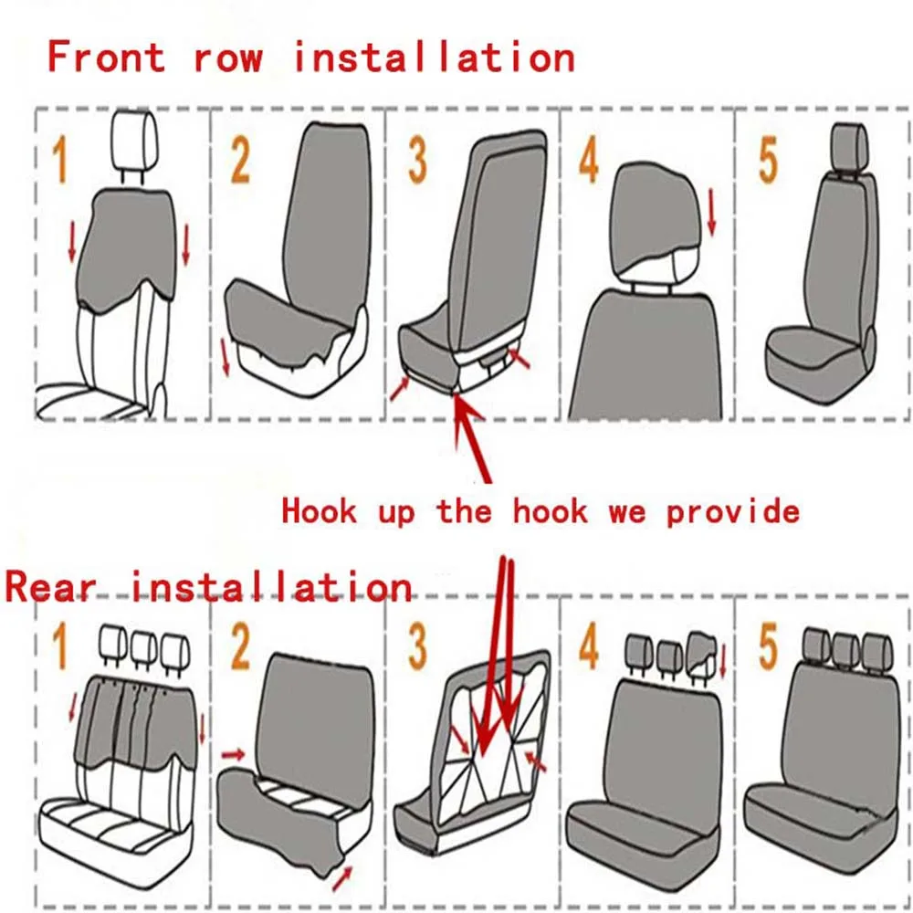 

Car Seat Cover Set Car Accesorios for Nissan Almera N16 G15 Classic Altima JUKE Kicks March Micra Murano Z51 Navara D40 Note