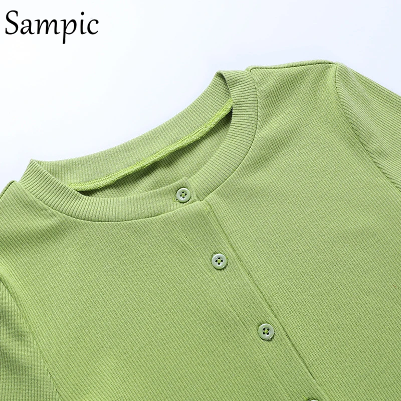 

Sampic Summer Casual Knit Tracksuit Women Shorts Set Skinny Short Sleeve Tops And Mini Shorts Suit Two Piece Set Lounge Wear