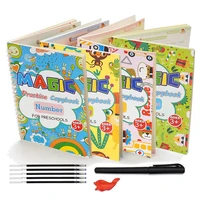 25 pcs magic practical reusable book wipe free children copybook set writing tool for children magic writing sticker gift