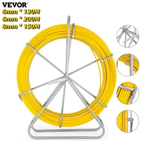 vevor fiberglass wire cable running rod snakes fish tape rodder 6mmx130m200m 8mmx150m flexible electric reel power cable puller