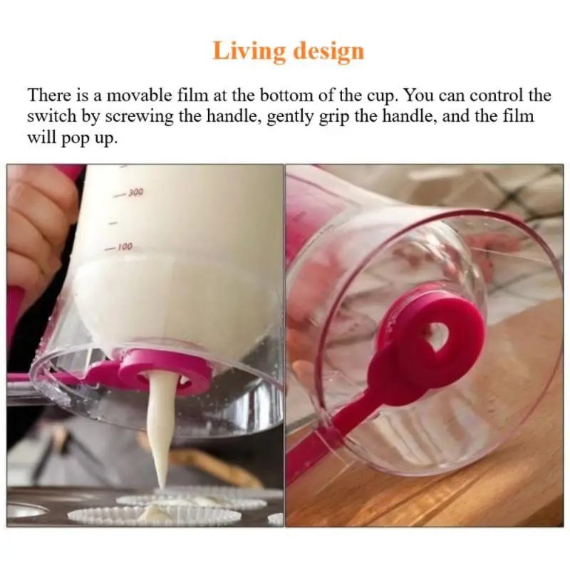 New Cream Speratator Measuring Cup For Cupcakes Pancakes Cookie Cake Muffins Batter Flour Paste Dispenser Kitchen Baking Tools | Дом и сад