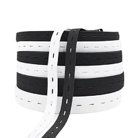 black and white button elastic bands ribbon clothing bags trousers elastic rubber diy sewing accessories rubber band 10meters