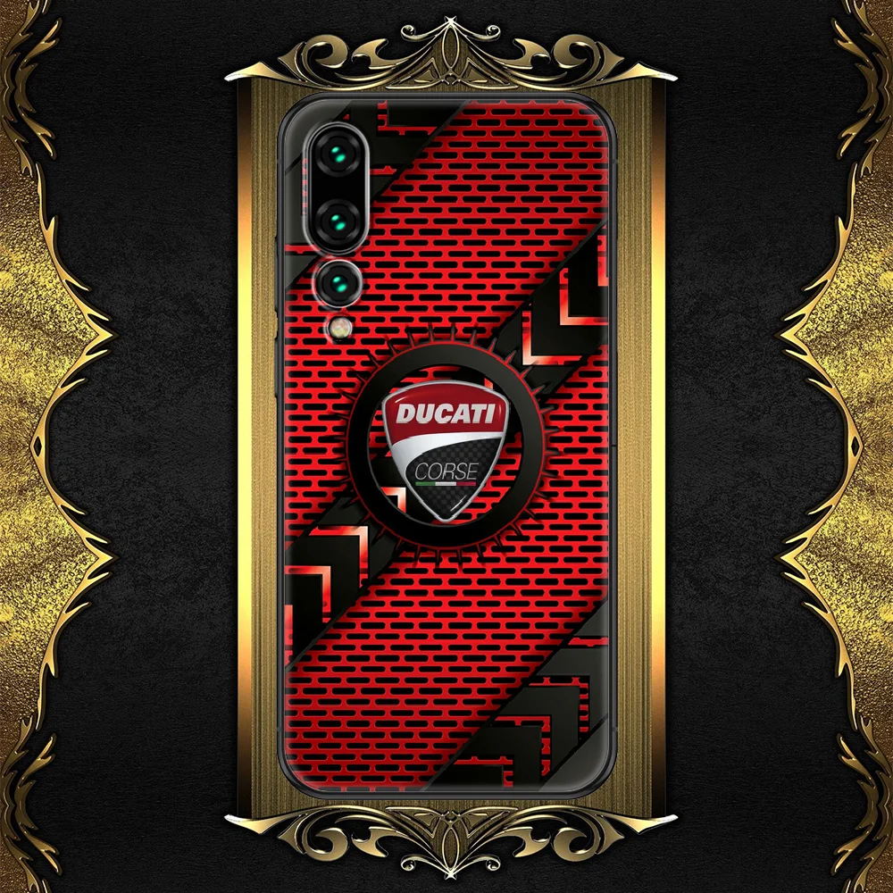 

Ducaties Moto Phone case For Huawei P Mate P10 P20 P30 P40 10 20 Smart Z Pro Lite 2019 black pretty cover luxury back trend