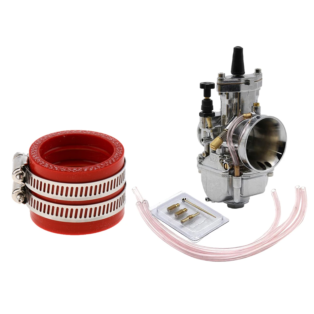 Универсальный карбюратор PWK OKO KOSO 32 мм со струей питания красный 32/34 интерфейсный