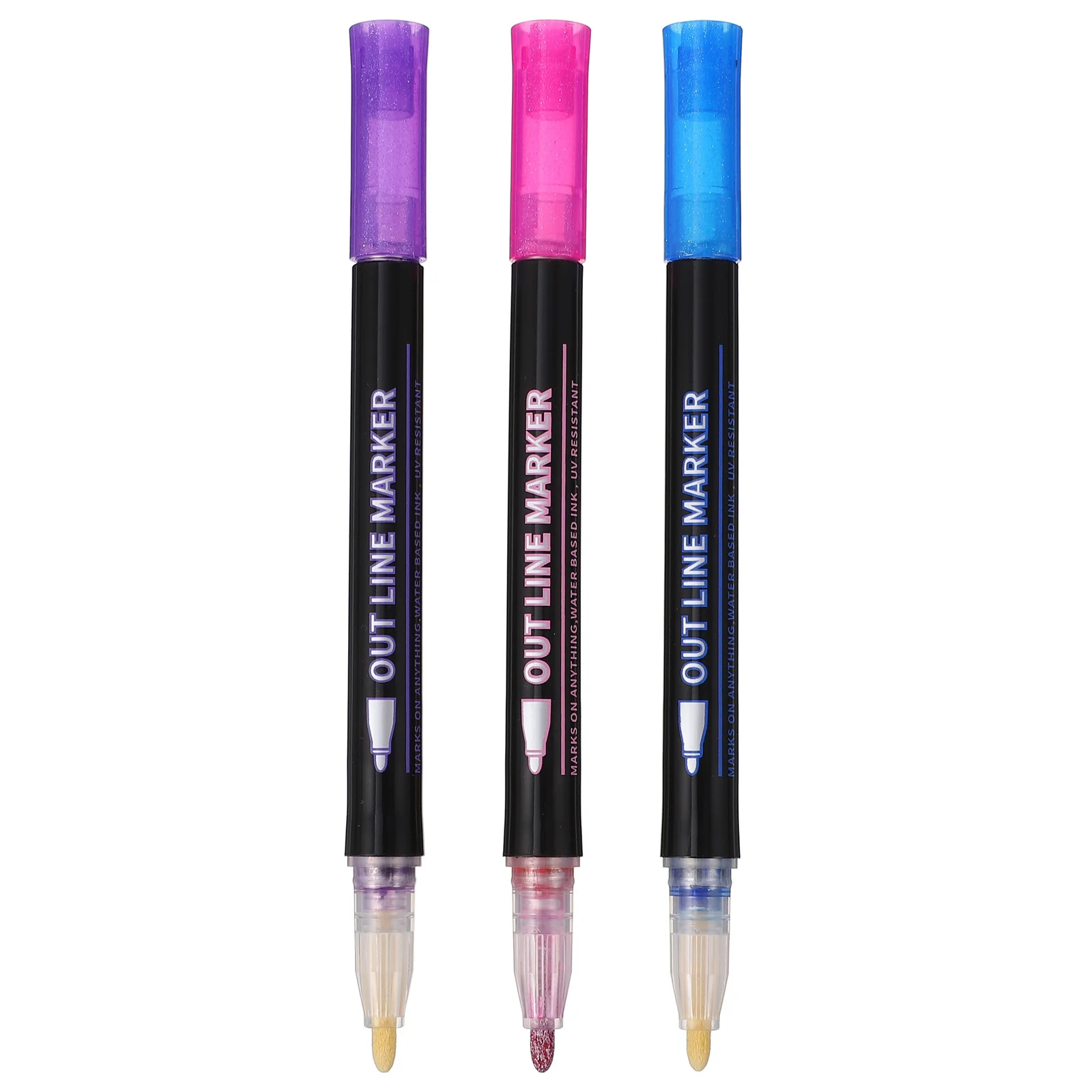 

3pcs Scrapbook Pens Double Line Pens Graffiti DIY Outline Pens(Random Color)