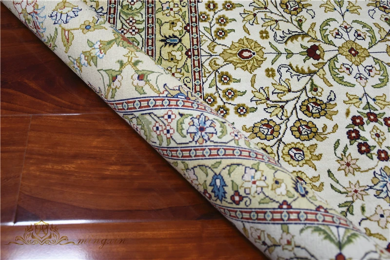 Kopen 8 'X 10' Classic Handgeknoopte Oosterse Zijde Tapijt Turkije Ontwerpen Zijden Tapijten