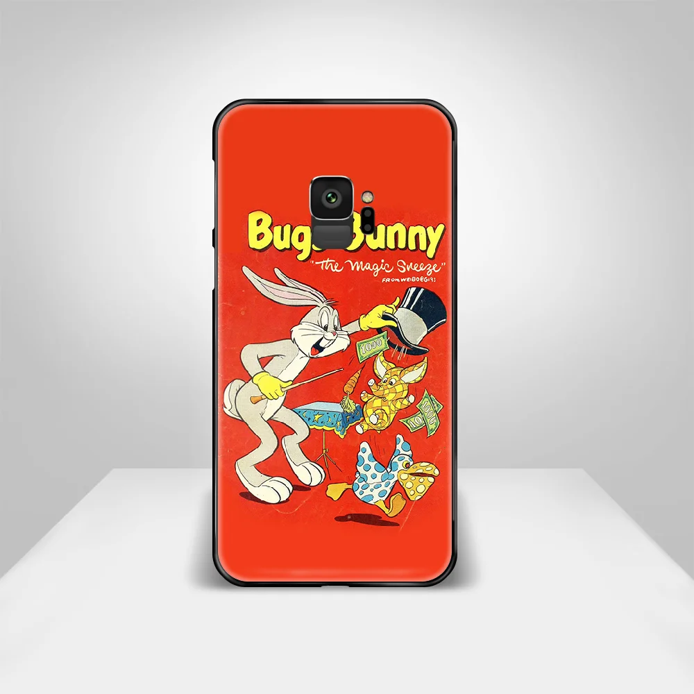 

cartoon bugs bunny Phone Case Cover For Samsung Galaxy A10 A20 A30 E A40 A50 A51 A70 A71 J 5 6 7 8 S black Etui art coque