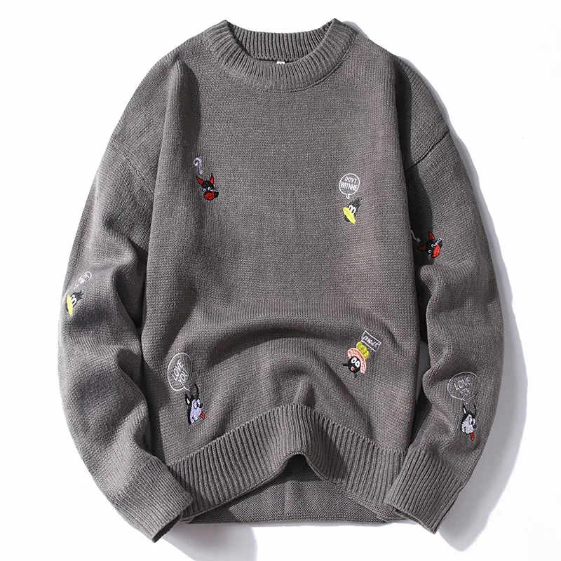 

New Sweater Men Harajuku Hip Hop Streetwear Cartoon Men Clothing Pullover O-neck Fashion Casual Couple Male Sweaters
