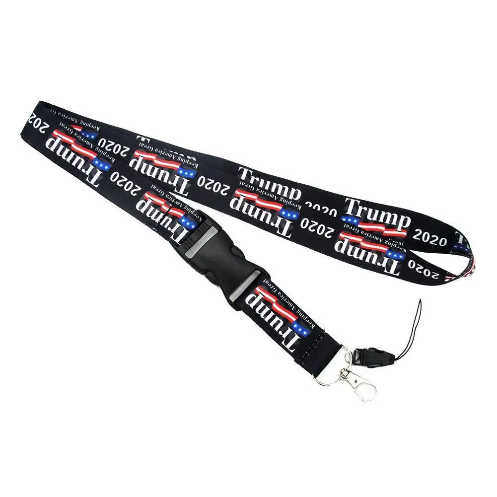 10 шт. TRUMP Lanyard Брелок Id бейдж ремешок для работы шеи ремень с флагом Lanyards США ключей