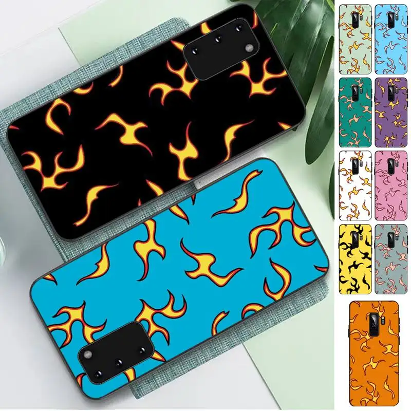

FHNBLJ Colorful Flames Phone Case for Samsung S10 21 20 9 8 plus lite S20 UlTRA 7edge