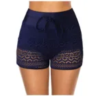 Женские Купальники-бикини, нижнее белье, женские пляжные плавки, кружевные однотонные консервативные плавки, шорты