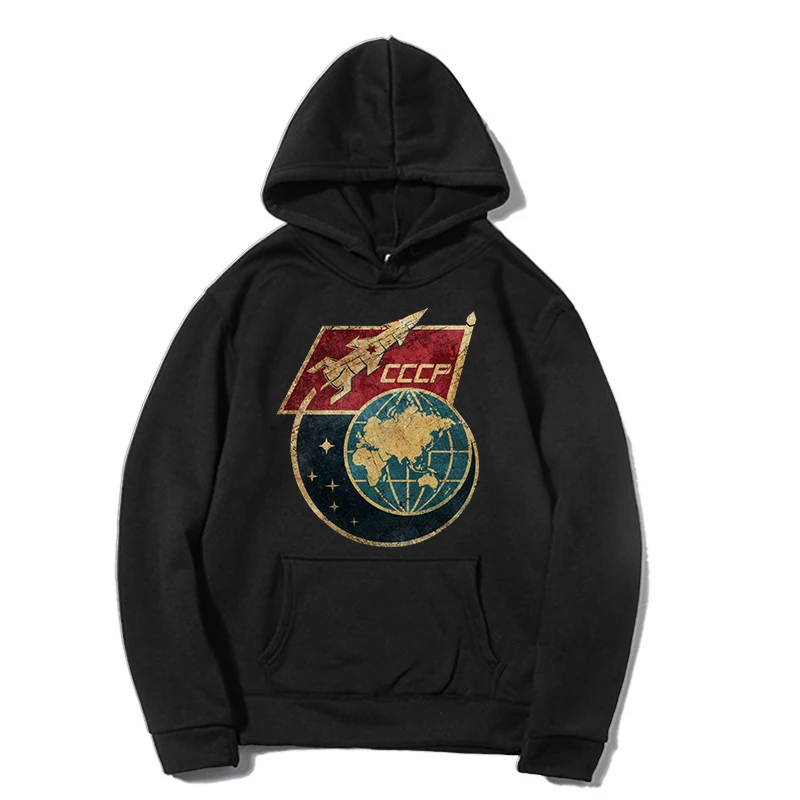 

Hoodies Fashion Sweatshirt CCCP Russian Casual Print Korean Style Thicken Sweatshirt Winter dino hoodies Tops