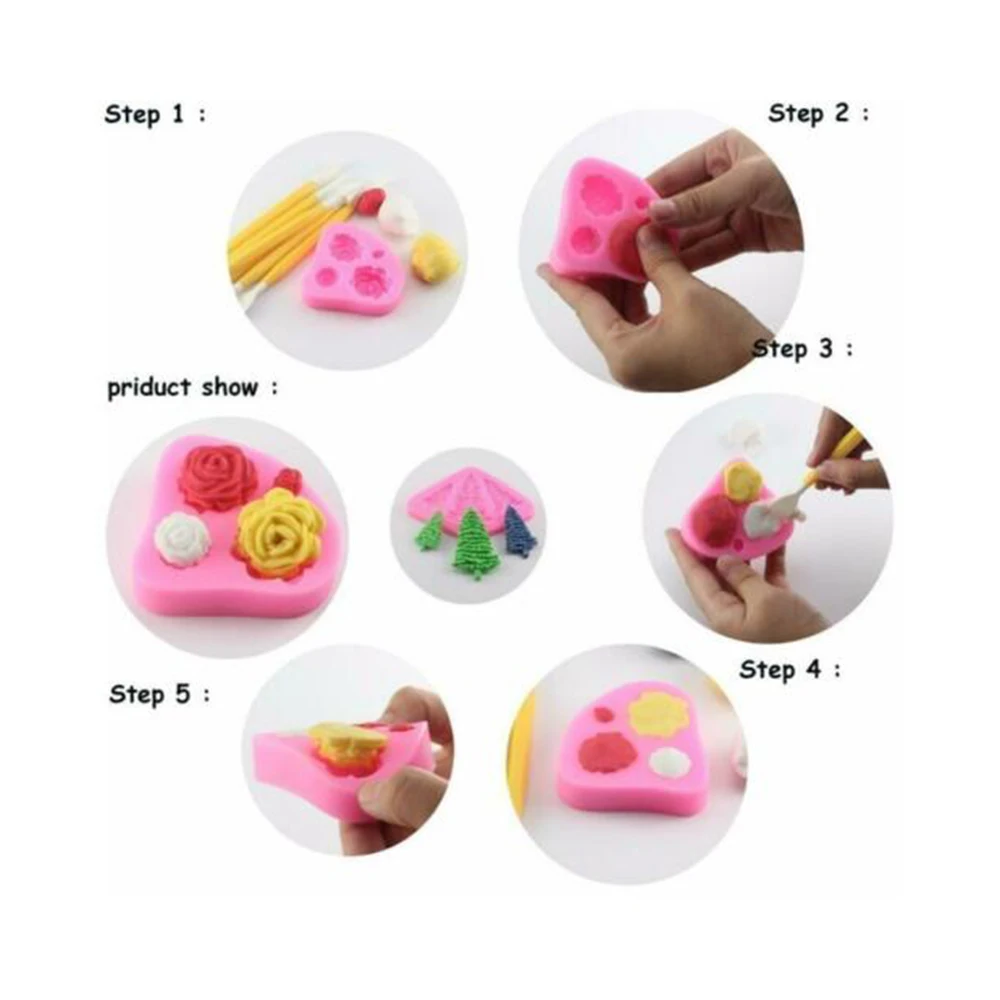 Силиконовая 3D форма с орхидеей приспособление для выпечки тортов приклеиваемая