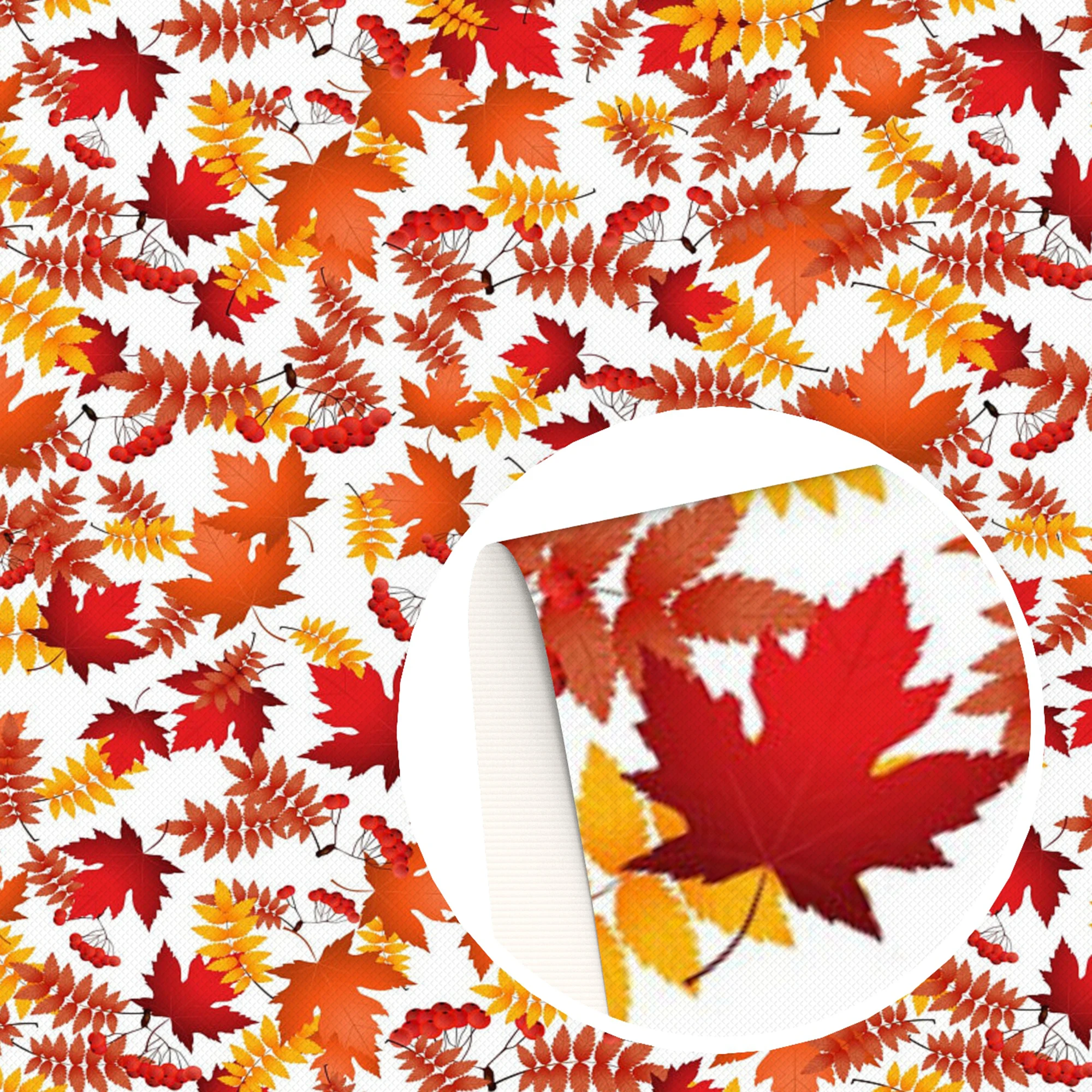 Ткань из полиэстера хлопка тыквы кленового листа меда с принтом ткань для шитья