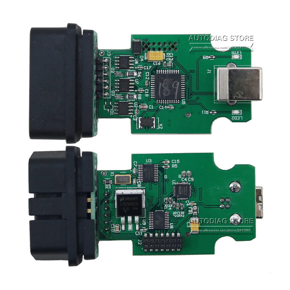 V2v3 электрические тестеры общие OBDII 16Pin диагностический интерфейс 2nd ATMEGA162+ 16V8B+ FT232RQ Артикул: 2nd-Multi-1961