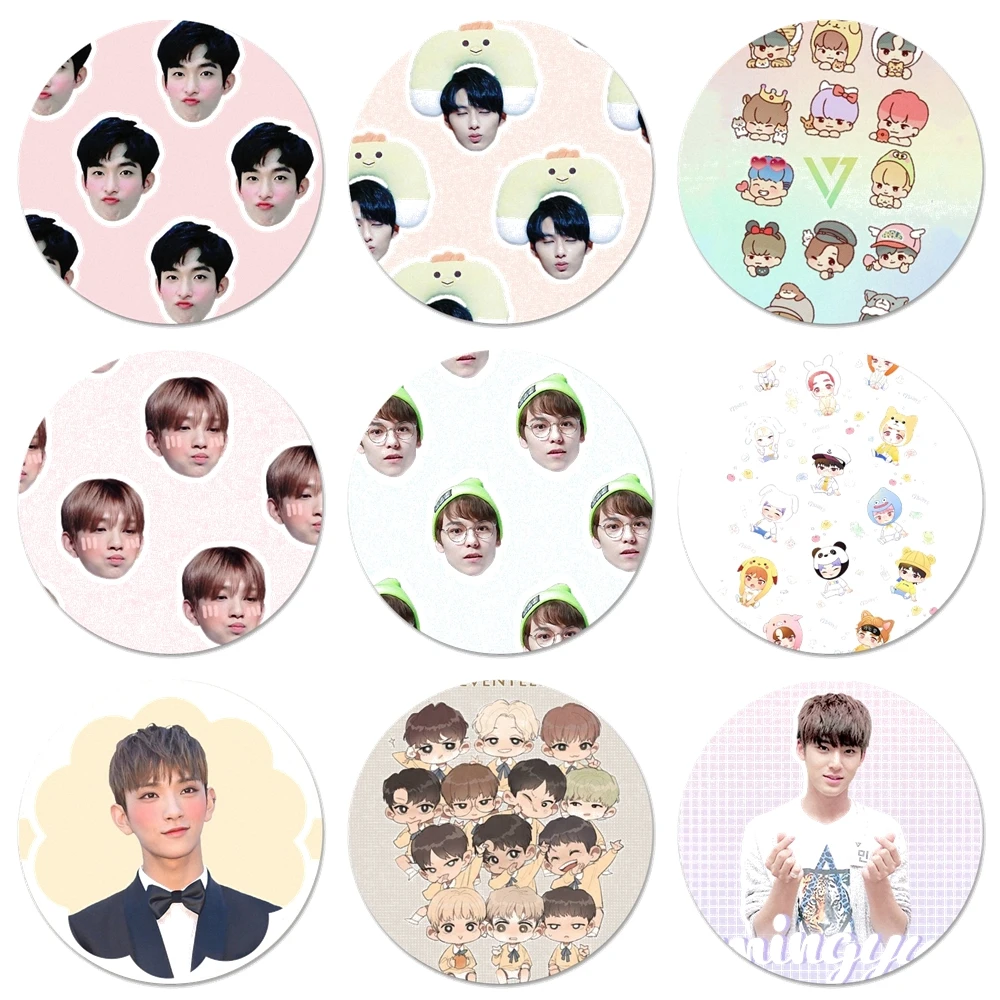 

Значки 17 Юнь ДК Джошуа кпоп 58 мм Значки Металлические Значки для украшения одежды рюкзака