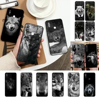 fhnblj angry animal wolf face phone case for redmi note 7 5 8a note8pro 9pro 8t coque for note6pro capa