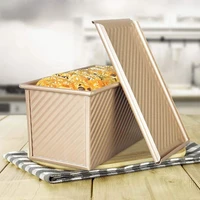 toast box rectangular non stick bellows cover for bread cakes loaf pan carbon steel mold bread mold eco friendly baking tools