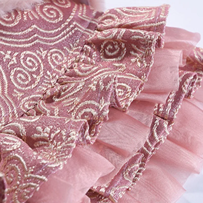 

Pet Autumn And Winter Thick Warm Cotton Coat Warm Fleece Apron Cotton Pink Green Antonio Marras