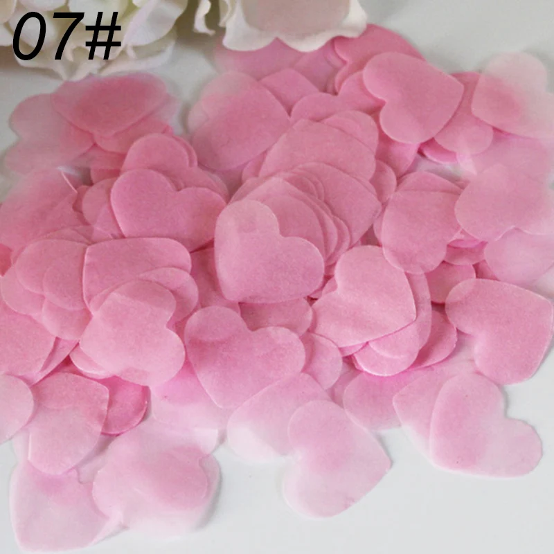 1200 шт. свадебные конфетти в форме сердца тканевая бумага красного белого цветов