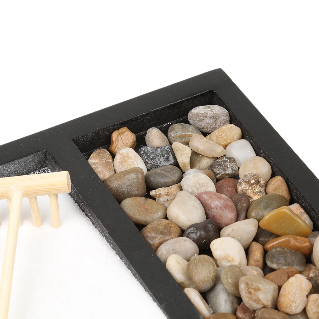 Zen садовый поднос с песком каменные деревянные пески домашняя комната Fengshui
