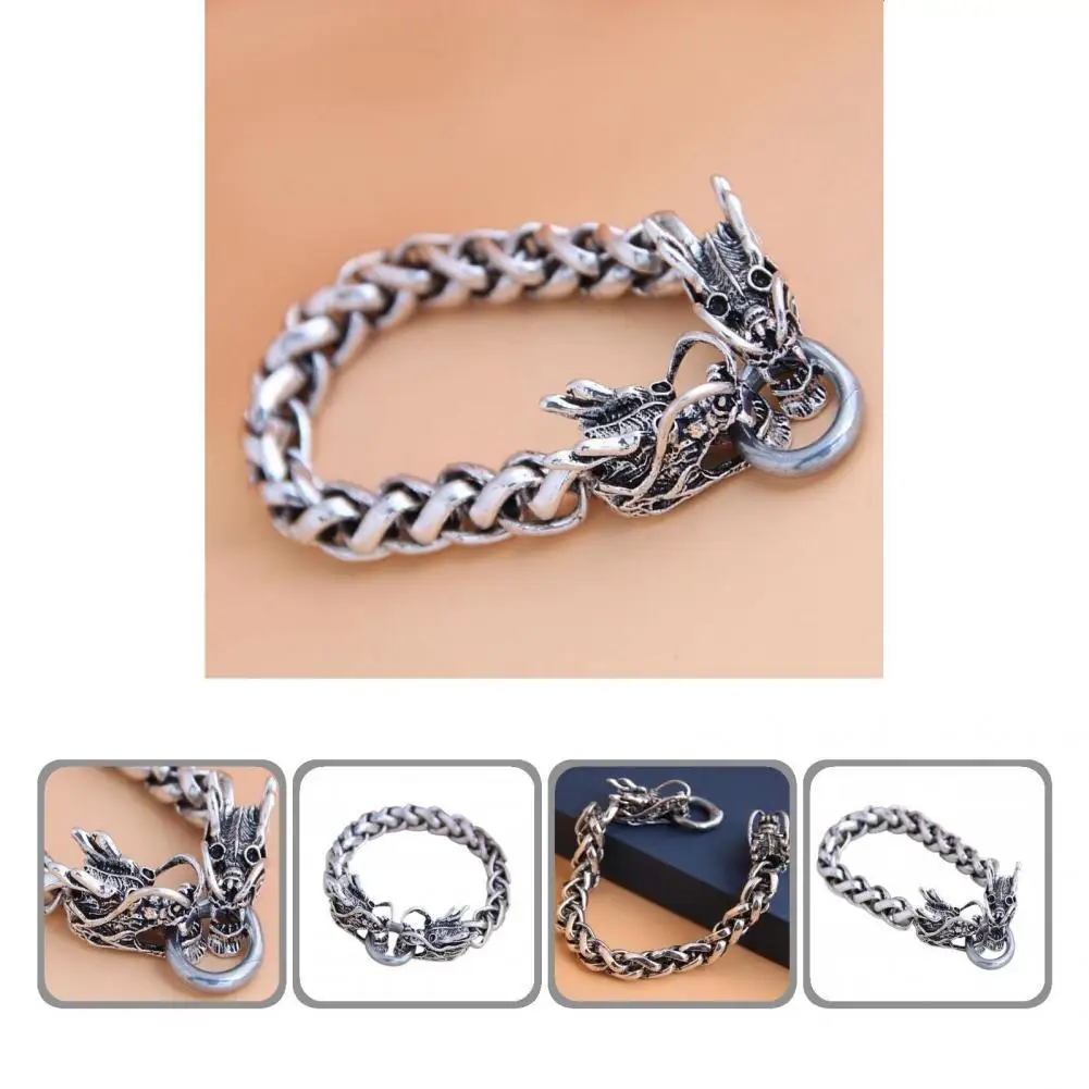 

Men Bracelet Trendy Alloy Thick Chain Dragon Buckle Men Bracelet Jewelry Accessory Bracelet Bangle
